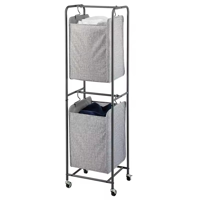 Manufacturer Customization 75L Slim Laundry Hamper Wheels Rolling Laundry Basket Lid Removable Clothes Hamper for Living Room