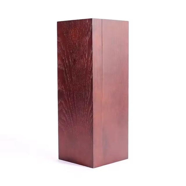 Beautiful Modern Durable Red Wine Bottle Gift Box with Pine Wood Packaging Storage Carrying Case and Rope Handle for Home Decor