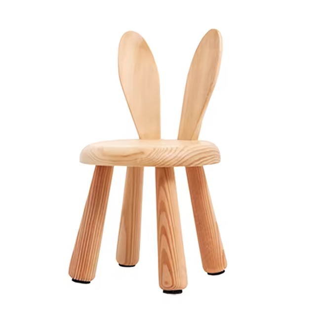 Sale Children Baby Outdoor Rectangle Shape Living-room Comfortable Nice Cartoon Study Wooden Kid Chair Customizable Color