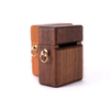 Premium Creative Lighter Shaped Walnut Wood Mini Ring Box-Modern Style Durable & Space Saving