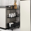 Custom 3-Tier Metal Utility Rolling Kitchen Storage Cart Narrow Refrigerator Slim Carts for Kitchen Use