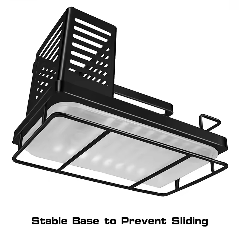 OEM&ODM Sink Sponge Holder for Kitchen Sink Dishcloth Storage Stainless Steel Organizer with Safety Bar Under Sink Organizer