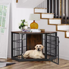 ODM&OEM Dog Crate Furniture Corner Heavy Duty Dog Kennel Metal Wood End Table Vintage Decorative Pet Crates Movable Sustainable