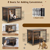 Factory Custom Modern Multifunctional Standing Type Dog Crate Furniture Pad Bed Double Doors Dog Kennel End Table Indoor