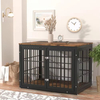 ODM&OEM Heavy Duty Vintage Dog Crate Wooden Kennel End Table Sustainable Storage Racks Indoor
