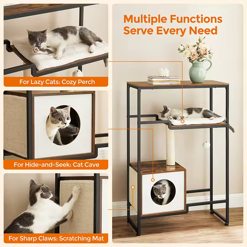 Factory Custom Wall Mounted Modern Cat Shelf Pet Bed Furniture for Large Cats or Kitty