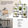 Customized Modern Black Wood Metal Plant Stand Tall Indoor Multi-Tiered Pot Stand for Living Elegant Indoor Garden Accessory