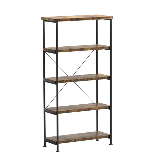 Factory Customizable 63'' H X 31.5'' W X 14.25'' D 5 Tier Bookshelf for Living Room Bedroom Large Storage Shelf for Bathroom Use