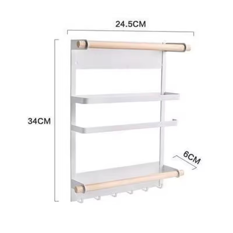Modern Double Rod Magnetic Paper Towel Holder Tray Kitchen Storage Rack for Bathroom Living Room Available for Factory Wholesale 