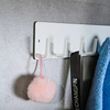 Heavy Duty Door Hanger Hook Over Door Towel Rack with Coat Hooks for Hanging Towels Key Bags Bathroom Door White Magnetic Hook