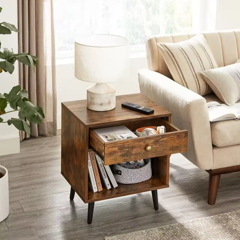 Factory Wholesales ODM&OEM 2-layers Living Rooms Office Storage Shelves Sofa Table End Table Bedroom Side Table