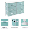 6 Drawer Storage Chest W/Metal Frame Nightstand Tower Organizer Space-Saving Bedside Cabinet for Bedroom/Hotel/Office