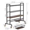 Factory Custom Wheeled 4-Tier Carbon Steel Strong Load-Bearing Modern Garage Organizer Home Gym Fitness Equipment Storage Rack