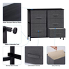 Multi-Size Fabric Drawer Chest (2/3/5/7/9 Bins) Metal Frame Space Saving Room Dresser Organizer Hotel/Apartment Storage Cabinet
