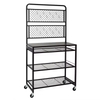 Factory Custom Steel Heavy Duty 3-Tier Wall-Mounted Tool Organizer Shelving Unit Strong Load-Bearing Capacity 18x38x71.25 Inches