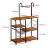 OEM/ODM 3-Tier Freestanding Wooden Top Metal Kitchen Rack Multi-Function Baker's Rack Coffee Bar Cabinet Kitchen Islands Carts