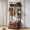 Modern Bedroom Bathroom Wall Wardrobe Multi-Use Extendable Adjustable Waterproof Portable Closet Rack Cabinet Wood+Metal Factory