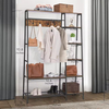 Factory OEM&ODM Shoe Clothes Rack Entry Hall Tree Bench 5 Coat Rack Set Storage Shelf Carbon Steel Wardrobe Foldable Detachable