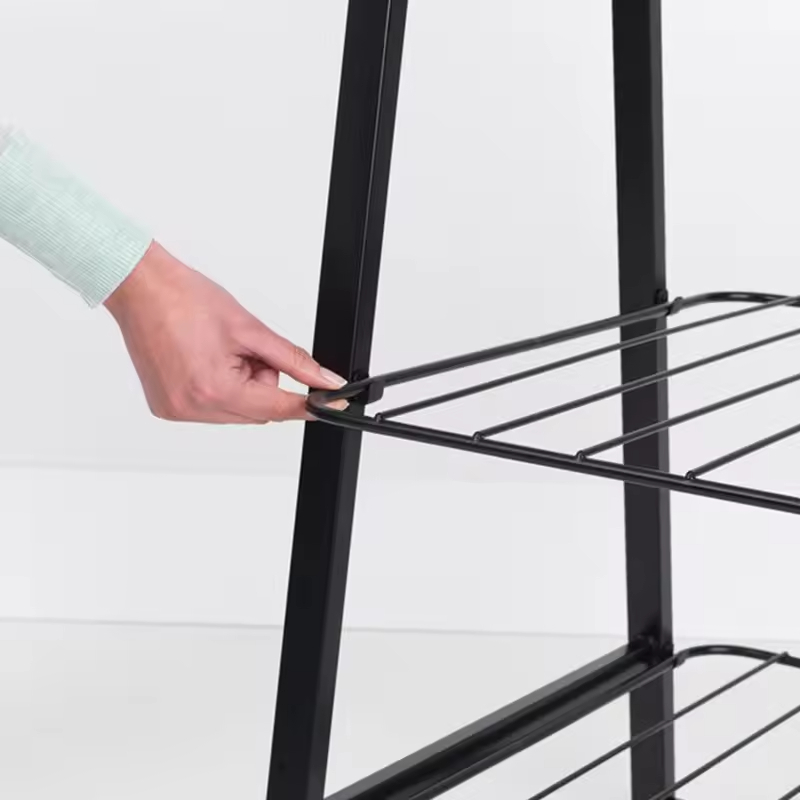 OEM & ODM Manufacturer's Double Tier Freestanding Waterproof Metal Wood Garment Rack for Wardrobe or Bathroom