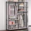 Hot Selling ODM Combined Steel Wood Storage Rack for Bedroom & Bathroom Multi-Functional Clothing Rack Direct Factory Wardrobe