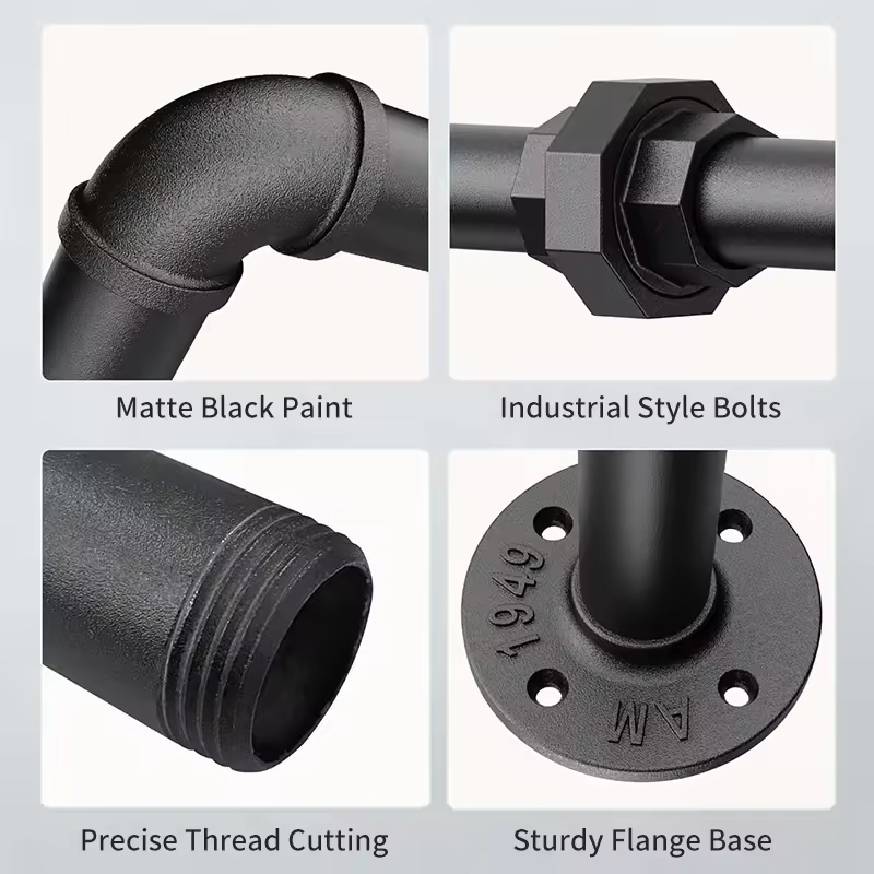 Factory Custom Wholesale Single Pole Drop Belt Wheel Rolling With Brake Industrial Pipe Clothing Rack Black Drying Rack