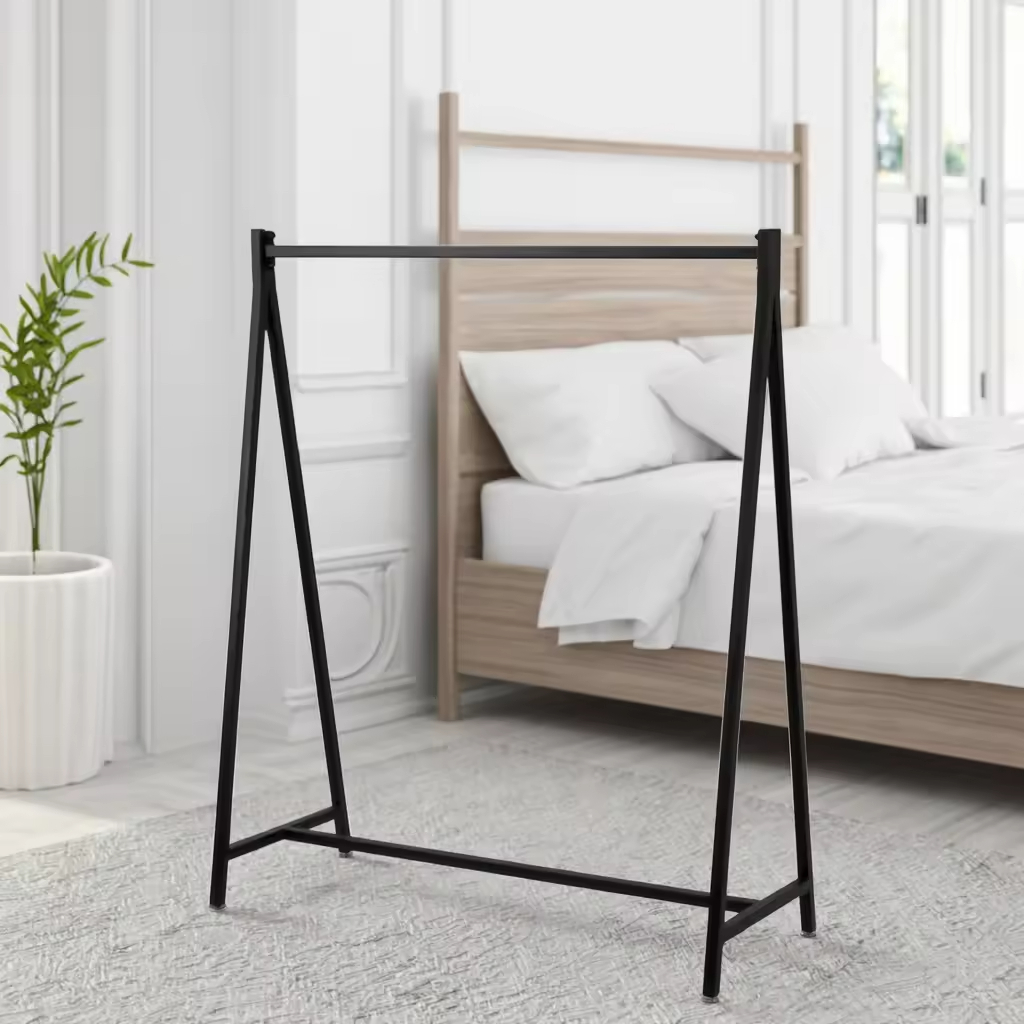 OEM ODM 47.2'' Detachable Freestanding Metal Wood Waterproof Clothing Organizer Customizable Double Tiers Wardrobe Bathroom