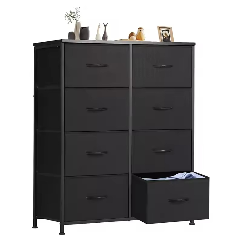 8-Drawer Fabric Dresser Storage Tower, Modular Bedroom Closet Organizer with Bins, Wholesale Custom Shelving Unit