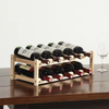 Rustic Wine Rack Wood Wine Bottle Rack Organizer Wooden Wine Storage Display Holder