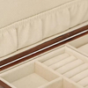 Double 2 Layer Wooden Walnut Wood Drawer Sliding Jewellery Boxes Storage Jewelry Cases Organizer