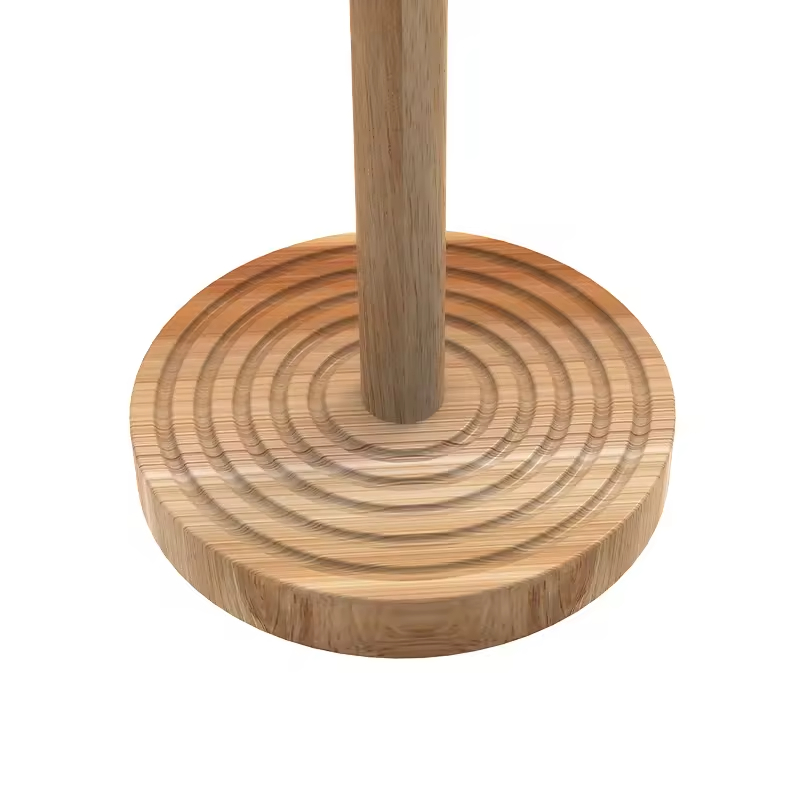 Kitchen Wooden Paper Towel Holder Freestanding Non Drilling Napkin Storage Rack Lazy Cloth Stand Kitchen