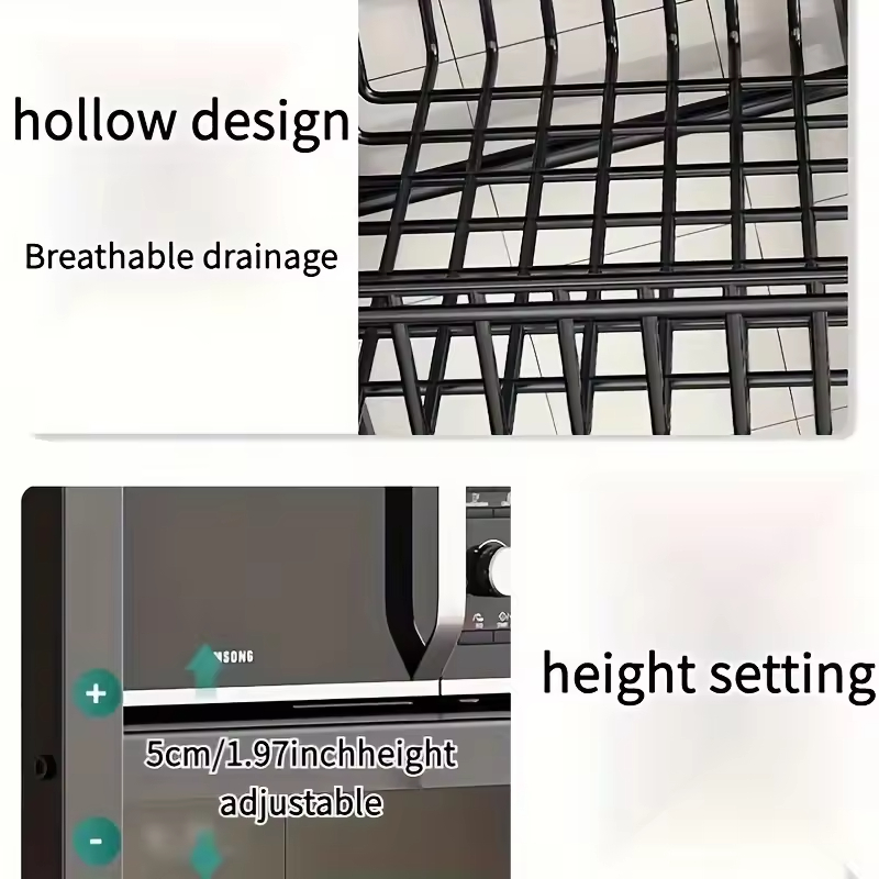 Factory OEM/ODM 4-Tier Large Capacity Metal Kitchen Storage Rack with 4 Open Baskets Kitchen Storage Shelf Rack