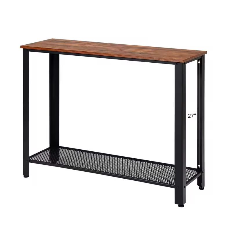Contemporary 2-Layer Storage Console Table for Living Room Bedroom & Office-40x14x31.5 Inches