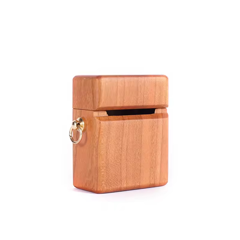 Factory Wholesale Luxury Wooden Bamboo Durable Shockproof Case Cover with Customizable Color and Modern Style for AirPod Pro 1 2