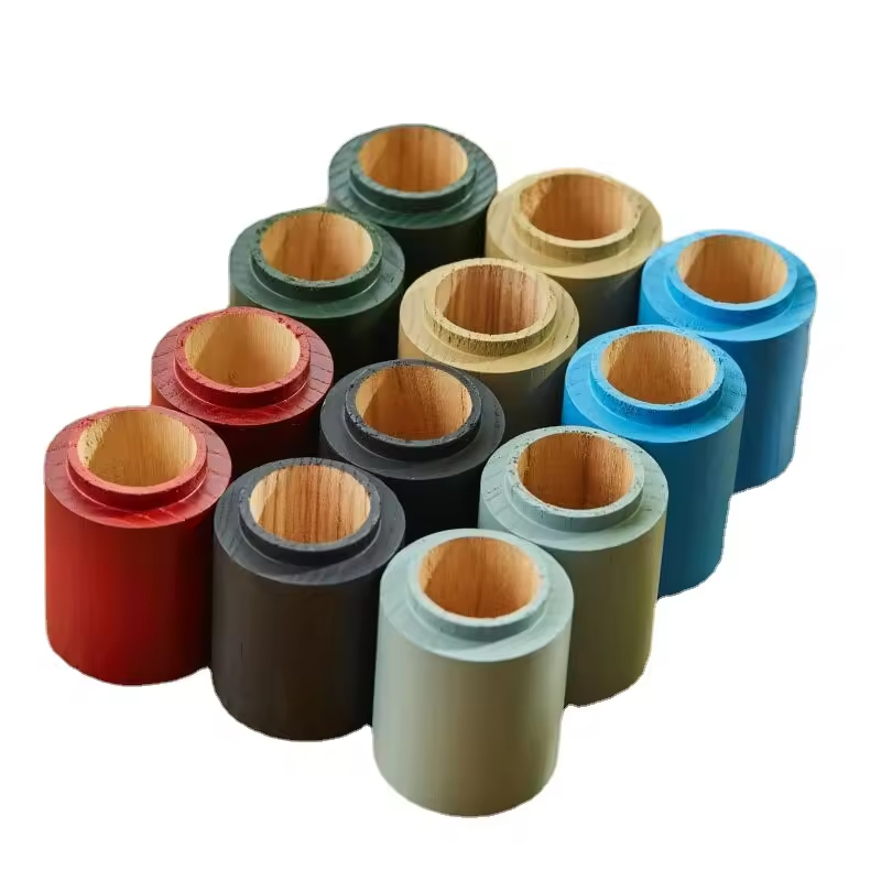 Good Quality 25mm Unfinished Rectangle Ball Natural Wood Plated Spacer Beads Charm Finding Big Hole Middle