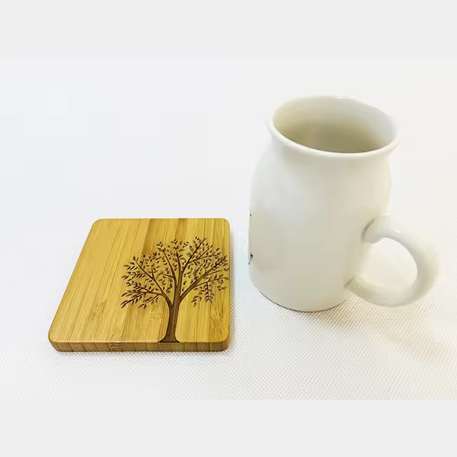 Wooden Trivets for Hot Dishes Rectangle Shape Trivet Set 4 Trivets + 1 Stand Space Saving Durable Modern Christmas Home Decor