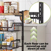12.7 Inch Heavy Duty Carbon Steel Metal Shelving Unit, Space Saving Storage Rack for Kitchen Bathroom Pantry Home Organization