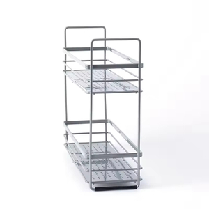 Hot-Selling Eco-Friendly Carbon Steel Floor Type Single-Tier Seasoning Rack Home Kitchen Storage Shelf Organizer with Spice Rack