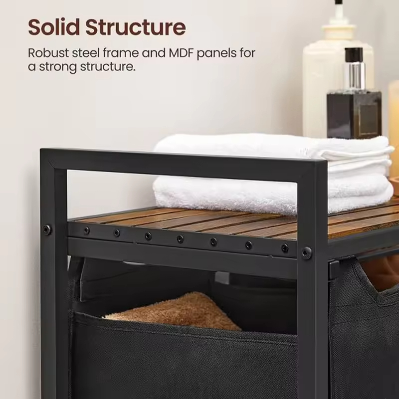 OEM ODM Single Tier Heavy Duty Laundry Basket Wheels Modern Design Collapsible Multifunction for Bathroom Kitchen Food Storage