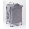 Custom Steel & Polyester Waterproof Laundry Hamper with Lid for Bathroom Bedroom Storage Standing Type for Clothing Sundries