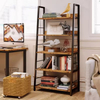 ODM OEM 59'' H X 27.6'' W X 13.8'' D D 5tiers Living Room Office Show Room Ladder Storage Shelf Rack Shelf Unit Bookcase
