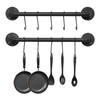 Industrial Pipe Towel Bar Trim Bathroom Hardware Towel Bar Accessories Black Heavy Duty Wall Mounted Bath Towel Holder