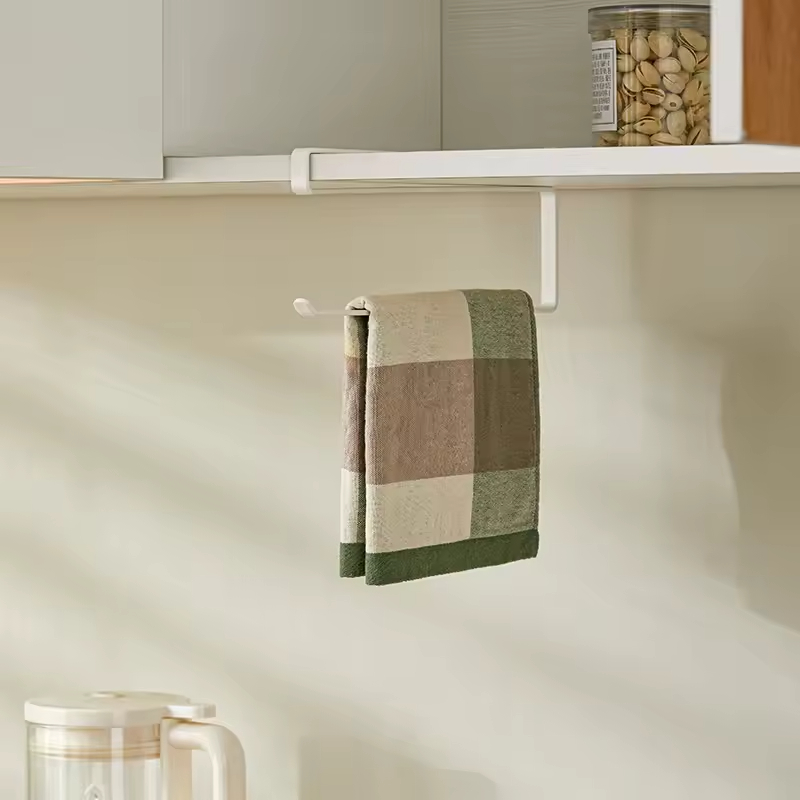 Metal Over Cabinet Door Towel Hook Bar No Rust No Scratch No Installation Kitchen Towel Rack Holder