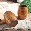 Wooden Modern Rectangle Tankard Stein Mug Huina Plated for Men Women Durable Customizable Color Gift Travel Drinking Home