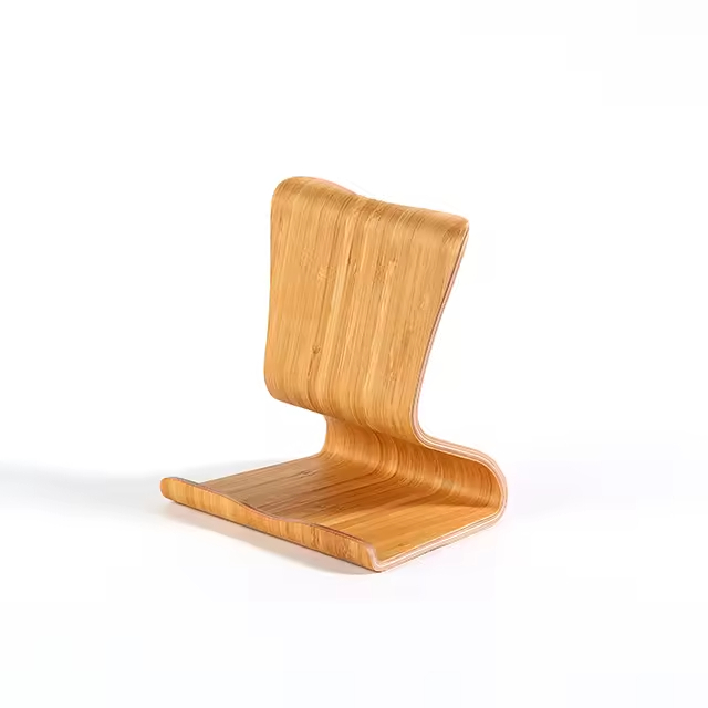 Factory Direct Selling Modern Style Durable Space Saving Bentwood Tablet Computer Stand with Beanbag Wood Design Wholesale