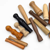 Custom Solid Wood Cosmetic Brush Handles-Lotus Purple Sandalwood Bahua Wood Options Modern Rectangle Design Home