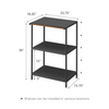 Custom Home 3-Tiered Metal and Wooden Kitchen Storage Rack for Vegetables and Fruits Factory Direct Cabinet