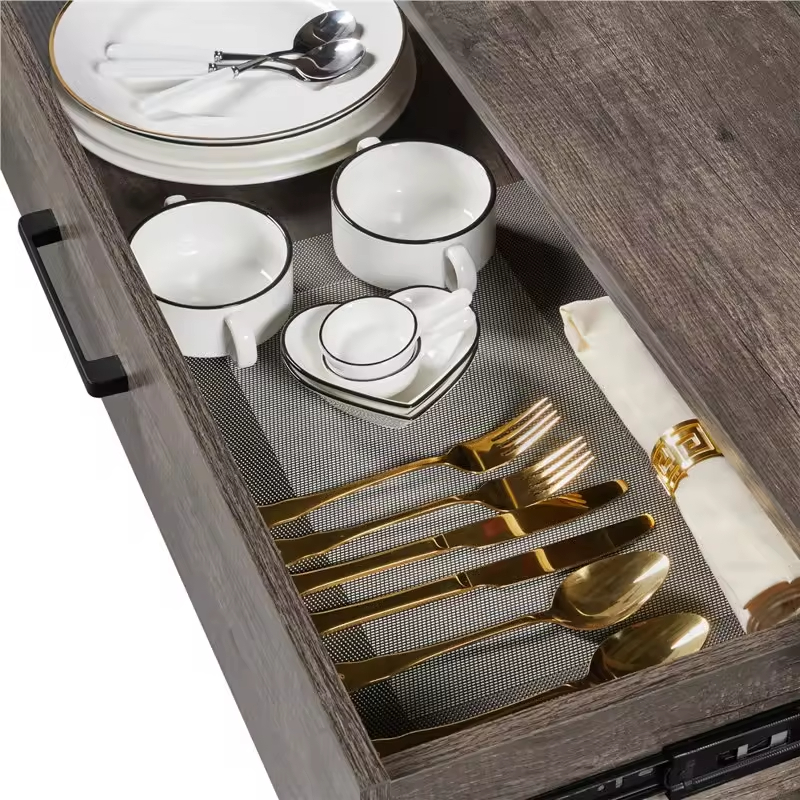 Factory Customize Kitchen Storage Racks with Two Open Shelves and Single Drawer Towel Rack Shelves Kitchen Island