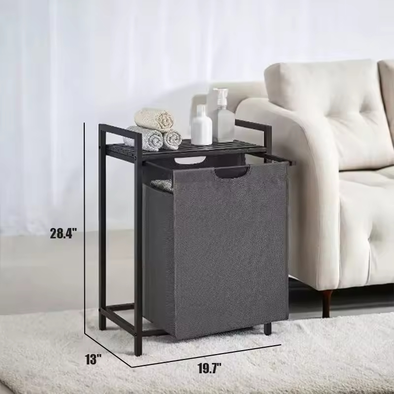 Customizable Pull-Out & Removable Bag Laundry Bin Factory Household Storage Baskets for Bathroom & Living Room