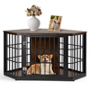 ODM&OEM Dog Crate Furniture Corner Heavy Duty Dog Kennel Metal Wood End Table Vintage Decorative Pet Crates Movable Sustainable