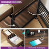 Customizable Indoor Dog Kennel with Double Doors Factory Furniture Cabinet Drawers Storage Shelves Socket for Home Organization